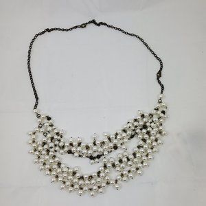 Plunder Design Jewelry Lottie Pearl Bib Necklace Two Lengths
